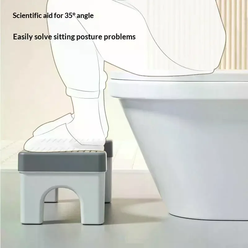 1Pcs Portable Toilet Squat Stool Food Grade Plastic Corrects Bowel Posture Suitable for Adults Kids Bathroom