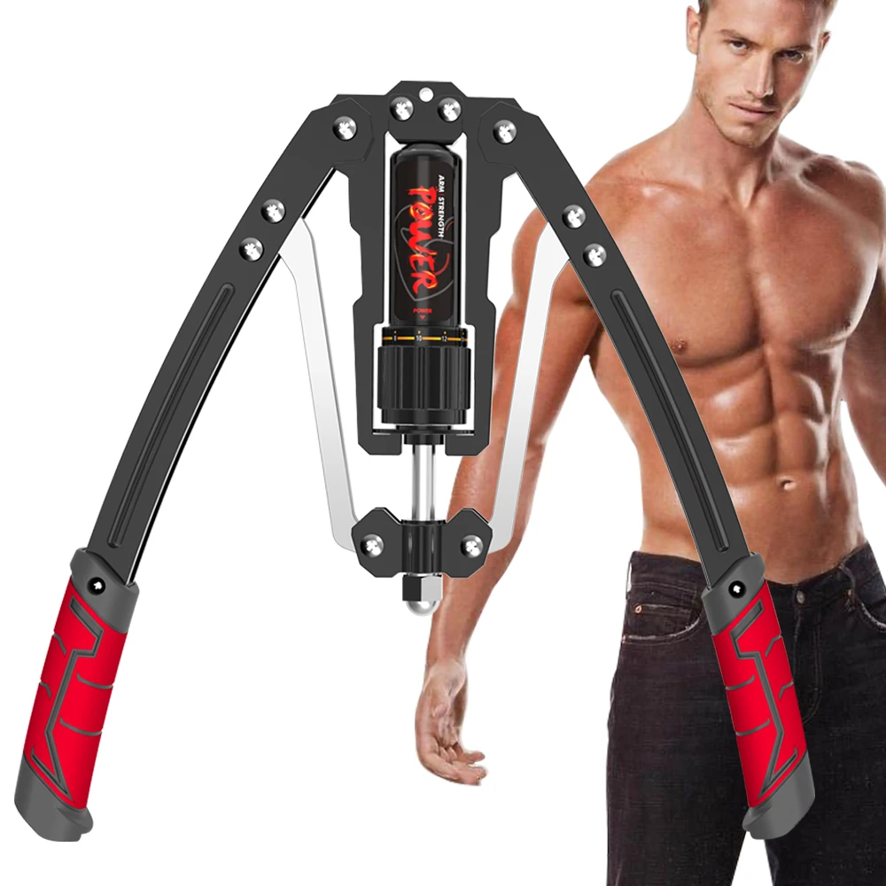 Máquina de Ejercicios para Brazos Power Twister, Entrenamiento Muscular, Resistencia Hidráulica Ajustable de 10-200 kg, Expansor de Pecho para Hombres