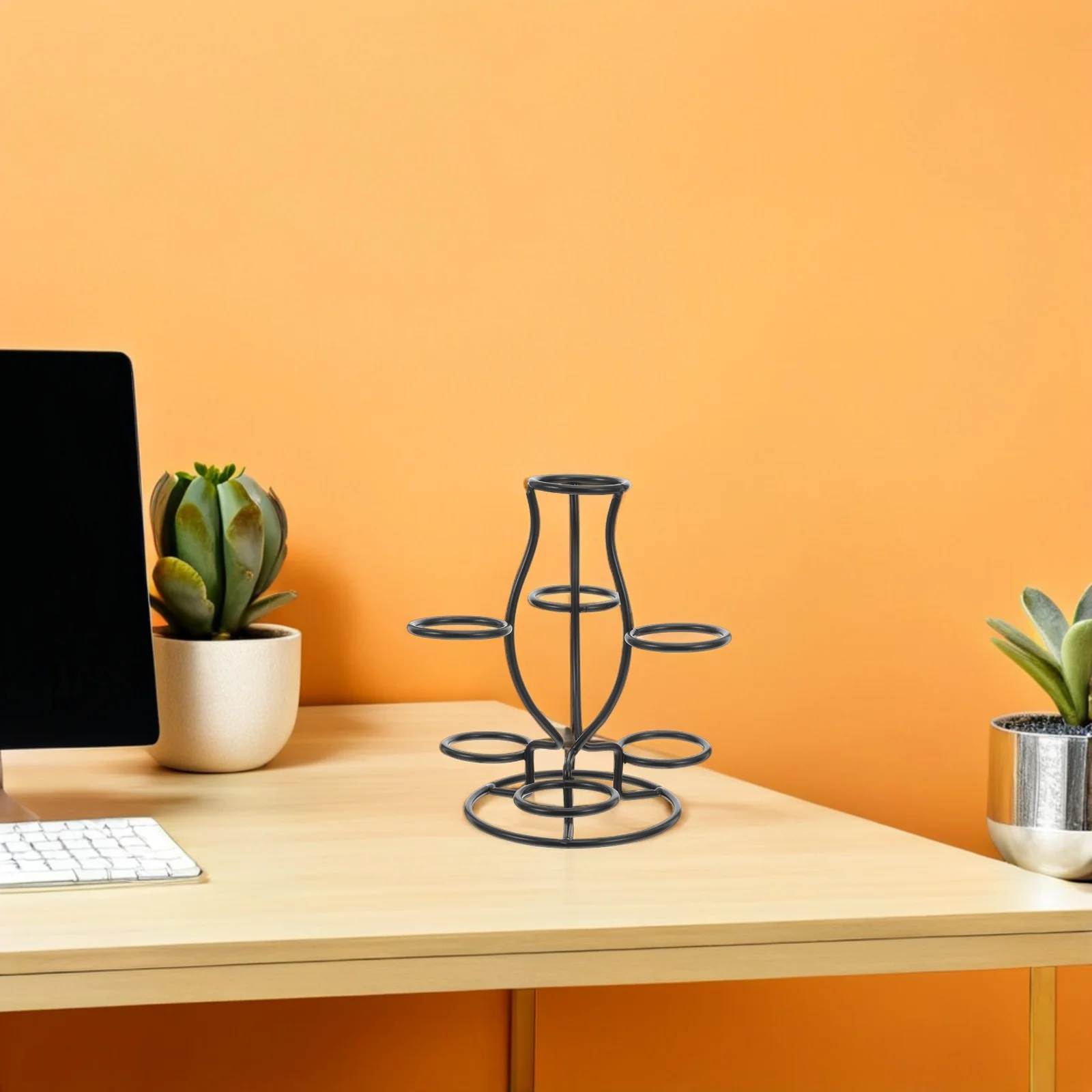 

Crystal Ball Display Stand Sturdy Iron Base Holder for Mini Spheres Baubles and Glass Orbs Versatile Desktop Ornament Rack Home