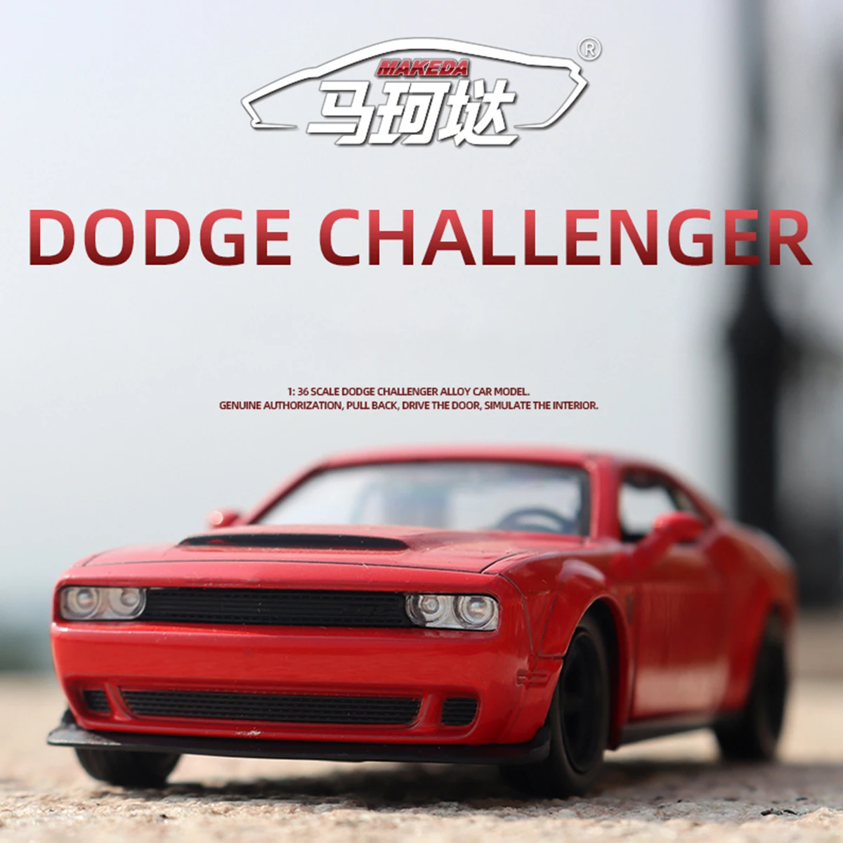 

Dodge Challenger SRT Demon Sports Car Model 1:36 Alloy Diecast Car Toy With Pull Back For Children Gifts Toy Collection Doll