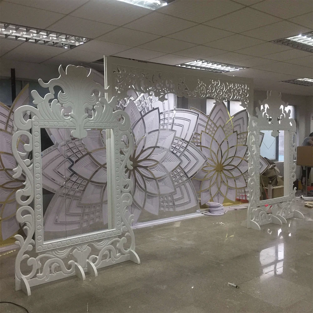 480-240cm Elegant PVC Back Drop Frame Wedding Backdrop Stage Decorations For Sales