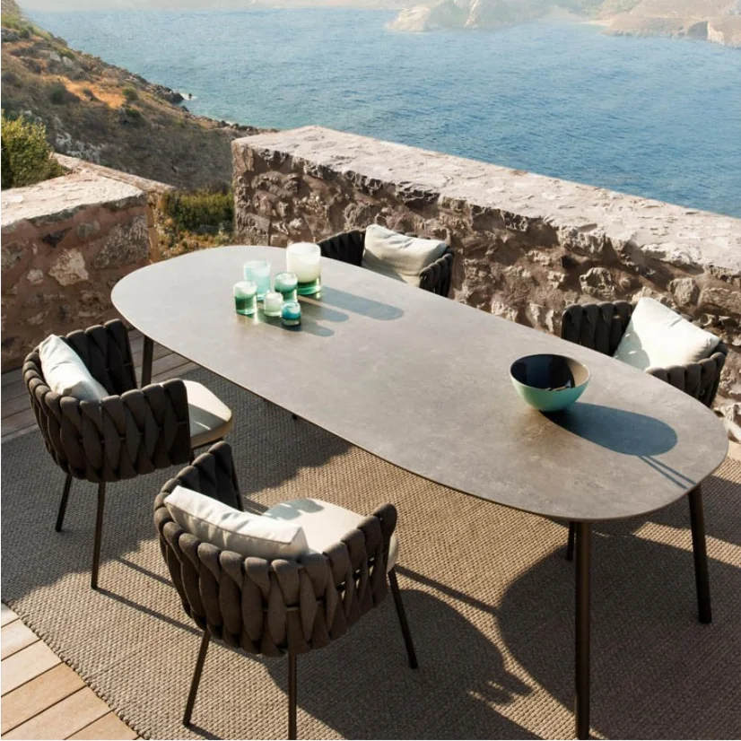 The product can be customized. Outdoor leisure tables, chairs, rattan chairs, circular combinations, outdoor courtyards,