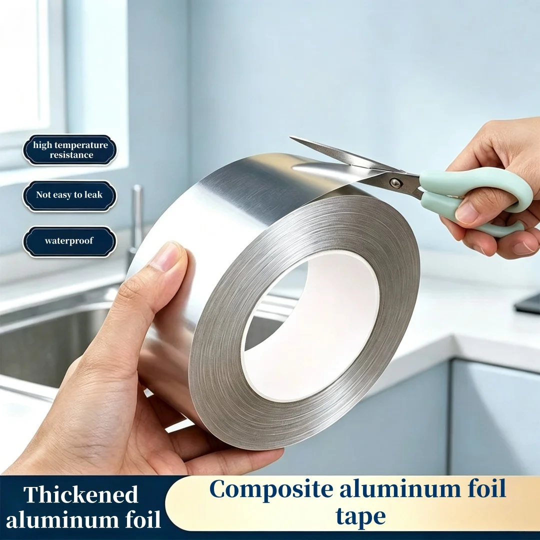 Aluminum foil tape, used as HVAC tape for pipeline systems, dryer vents, pipeline insulation, waterproofing, and UV resistance
