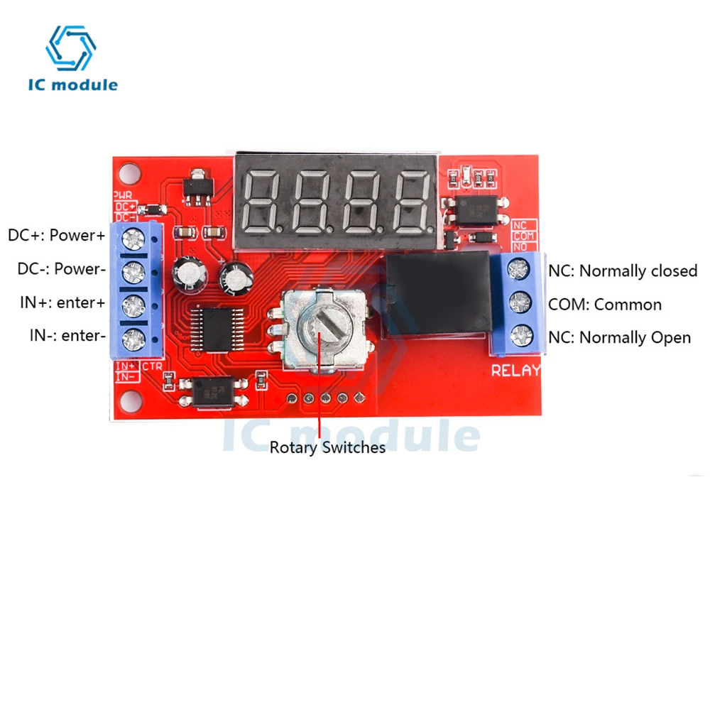 DC 5V 12V 24V 10A Adjustable Time Delay Relay Module 32 Modes LED Digital Timming Trigger Timer Control Switch