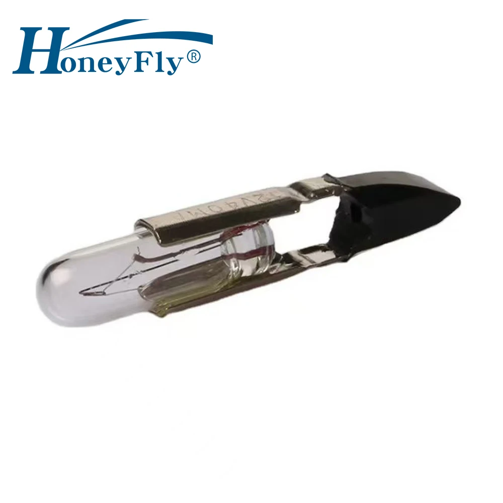 

HoneyFly 2pcs Marine Telephone Lamp Bulb 24V 30V 48V 60V 20mA 40mA 50mA 60mA 90mA 120mA T6.8X44 Warm White Glass Cover