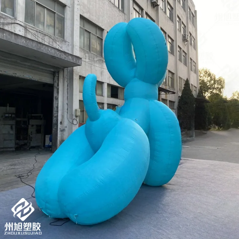 كلاب قابلة للنفخ، نماذج هوائية على شكل حيوانات مع منفاخات، مركز تسوق خارجي ودعائم تزيين نشاط مربع