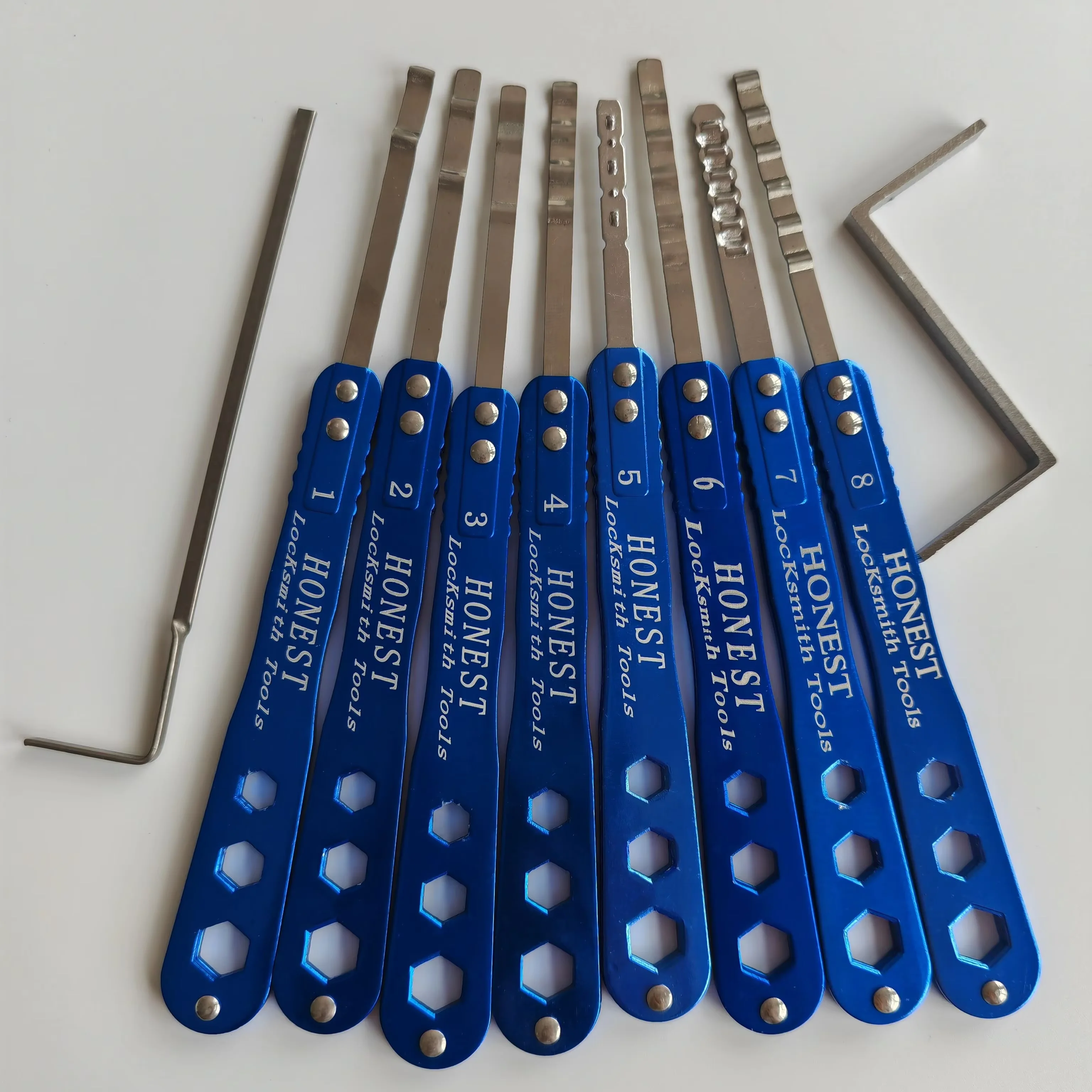 HONEST 10Pcs Locking Picks Set Professional Locksmith Tools with High-Quality Lock Picking Equipment And Two Tension Wrenches