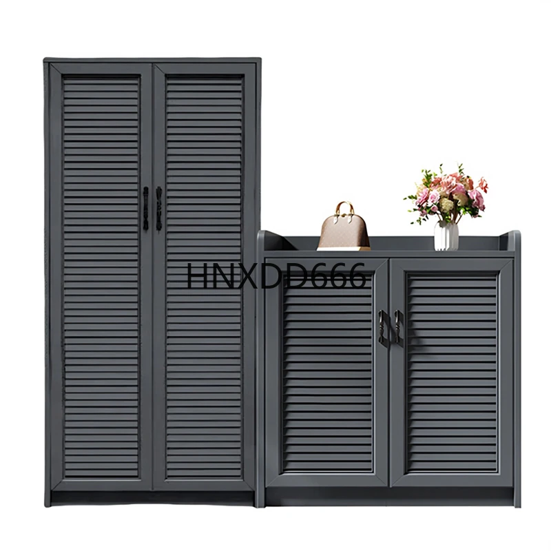 

Открытый садовый шкаф для хранения из алюминиевого сплава, водонепроницаемый и солнцезащитный, многофункциональный шкаф для хранения большой емкости