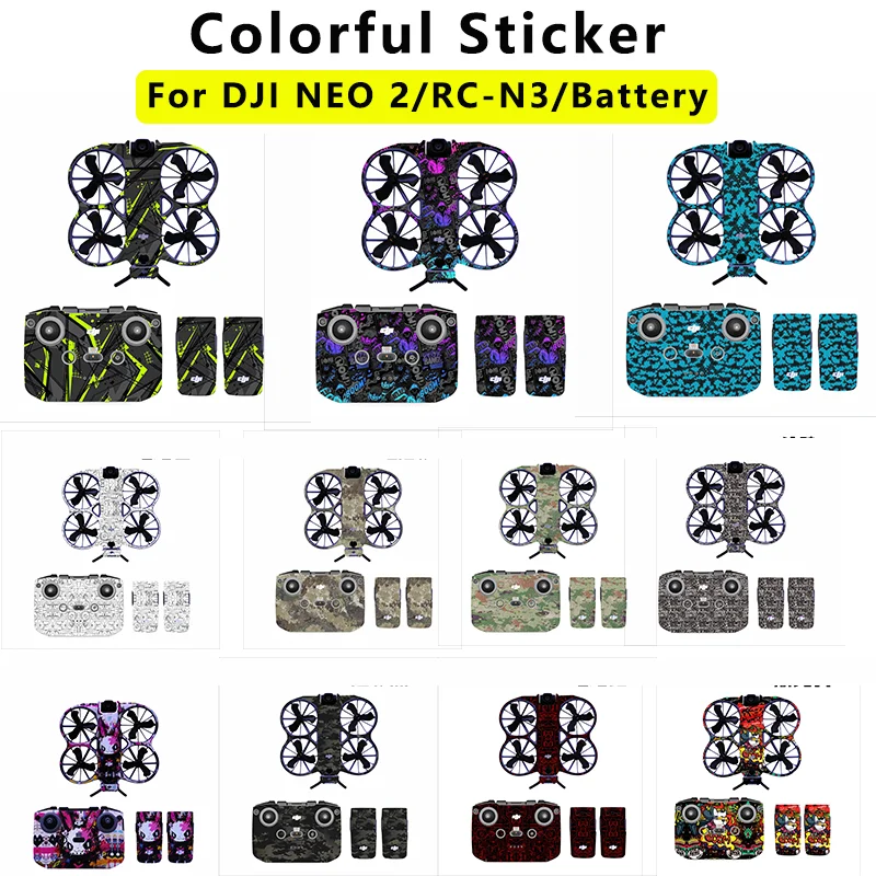 

Для дрона DJI NEO 2, наклейка из ПВХ, батарея, RC-N3, наклейки с дистанционным управлением, декоративная защитная пленка от царапин, аксессуар для ремонта кожи