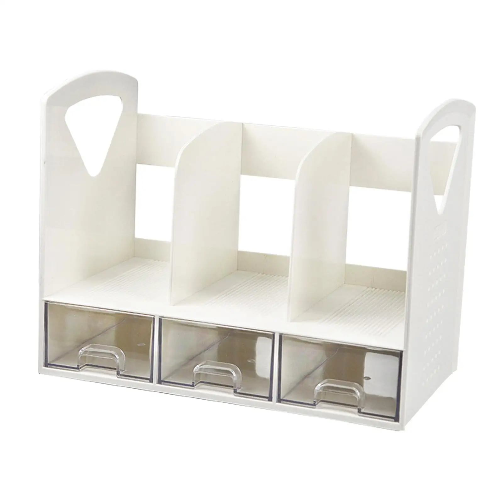 Desktop Book Organizer Literature Holder Office Supplies for Personal Multiuse Save Space Freestanding Bookcase Display Shelf