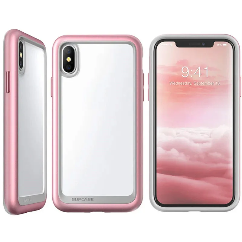 For iphone X XS Case SUPCASE UB Style Premium Hybrid Protective TPU Bumper + PC Clear Back Cover Case for iPhone X XS 5.8 inch
