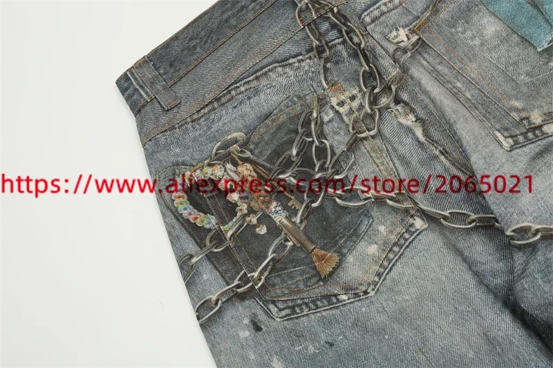 Jeans de algodão para homens e mulheres, calças retas, corredores casuais, calças soltas, perna larga, trabalhando fora, grafite, jato de tinta