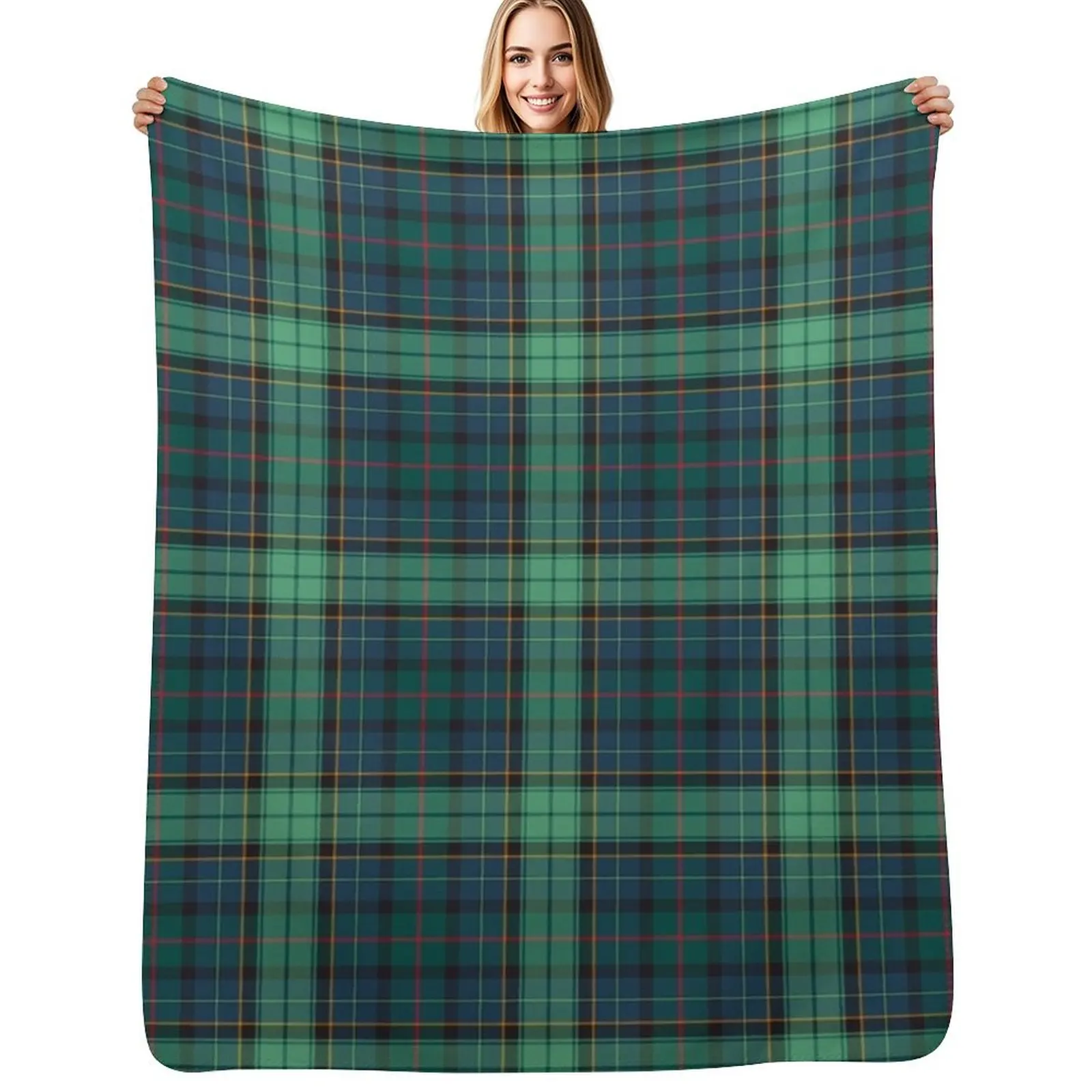 

Leinster Green Irish Tartan Throw Blanket Furrys Quilt Blankets For Baby Warm Blankets