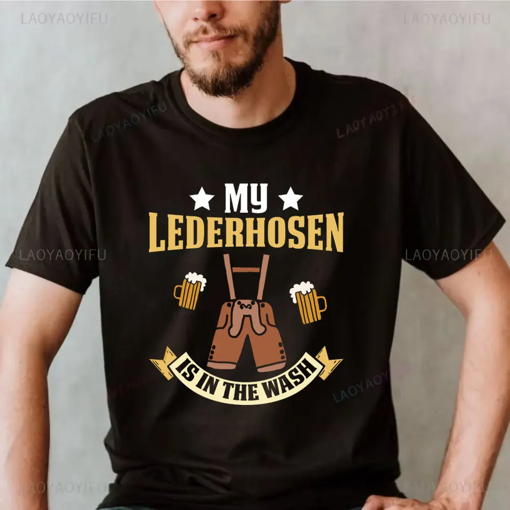 My Lederhosen Is in The Wash Oktoberfest Bavarian Munich Beer Men TShirt Octoberfest Beer Graphic Outfits Drinki Lover Tops image 2