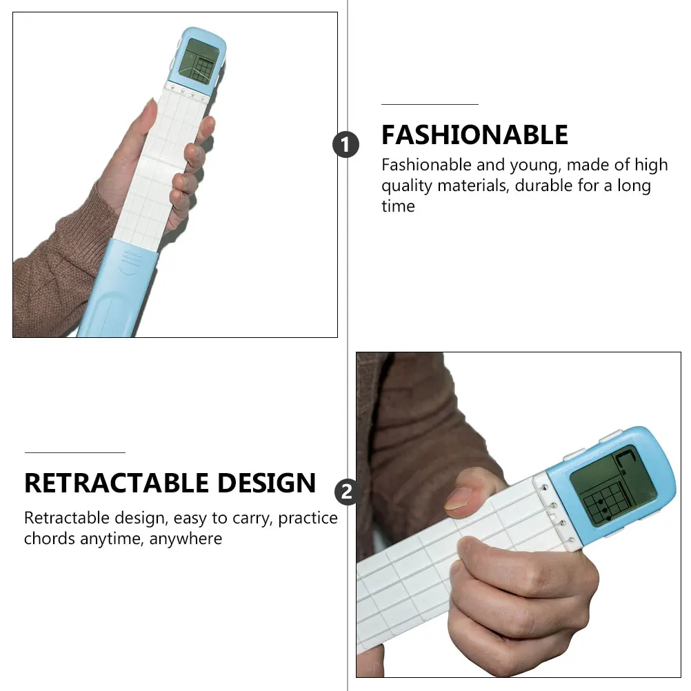 

1Pcs Portable Chord Finger Exerciser ABS Material Comfortable to Play with Display Screen for Quick Learning Chord Practice Tool