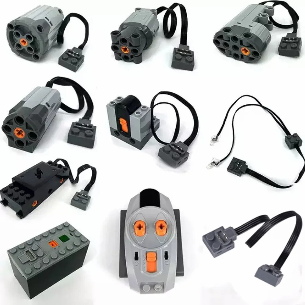 

High-Tech Parts Multi Power Functions 8293 8883 Tool Servo Train Motor PF Electric Model Sets Building Blocks Compatible