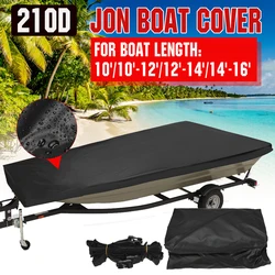 210D Wasserdichte Jon Boot Abdeckung Winter Schnee Abdeckung Heavy Duty Marine Zubehör Sonnenschirm Staubdicht Abdeckung 10-12Ft/12-14Ft/14-16Ft