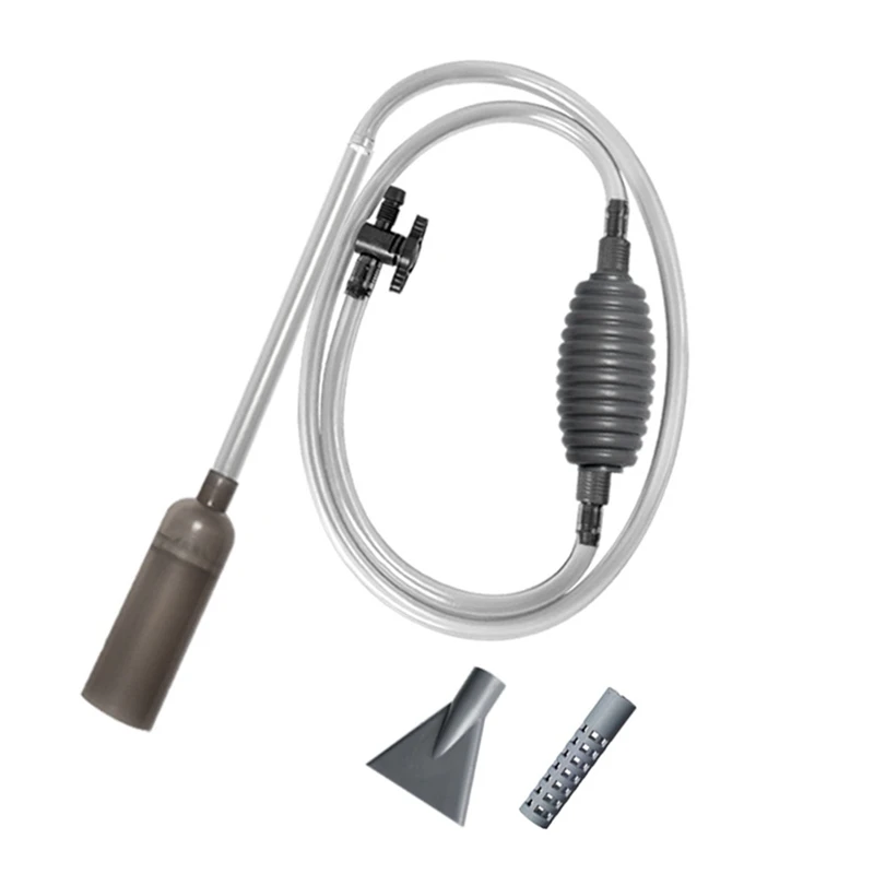 

AT51-Fish Tank Water Changer With Filter Nozzle Handheld Aquarium Gravel Cleaner Removable Fish Tank Siphon Hose