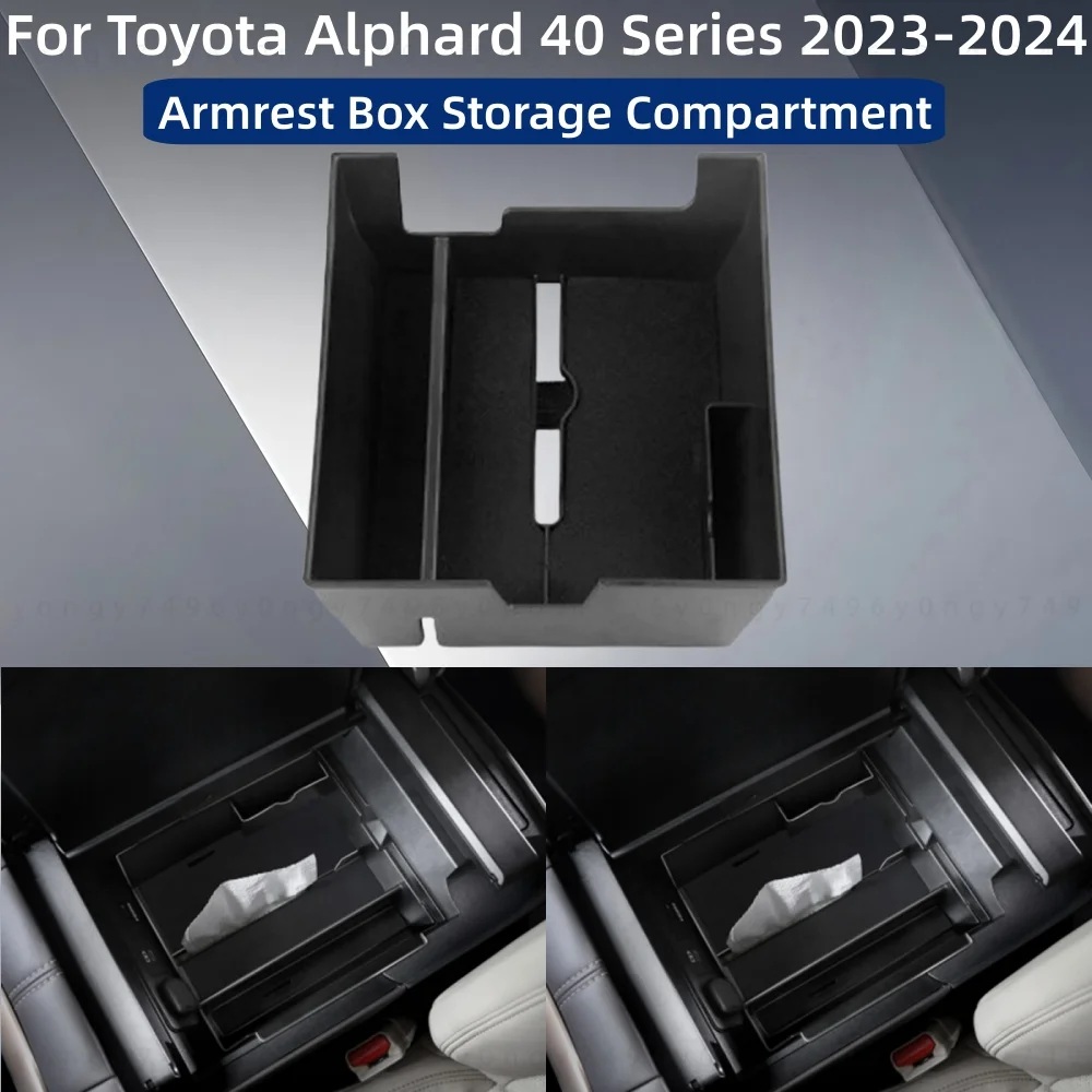

Автомобиль для Toyota Alphard 40, серия 2023-2024, модификация из АБС-пластика, декоративные аксессуары, подлокотник, ящик для хранения, отсек для хранения