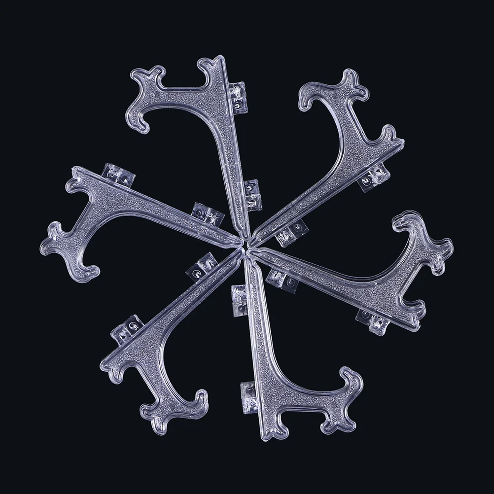 

12Pcs Graceful Tea Display Stand Unique Curved Legs for Photos Artwork Home Decoration Tea Display Stand Plate Holder Easels