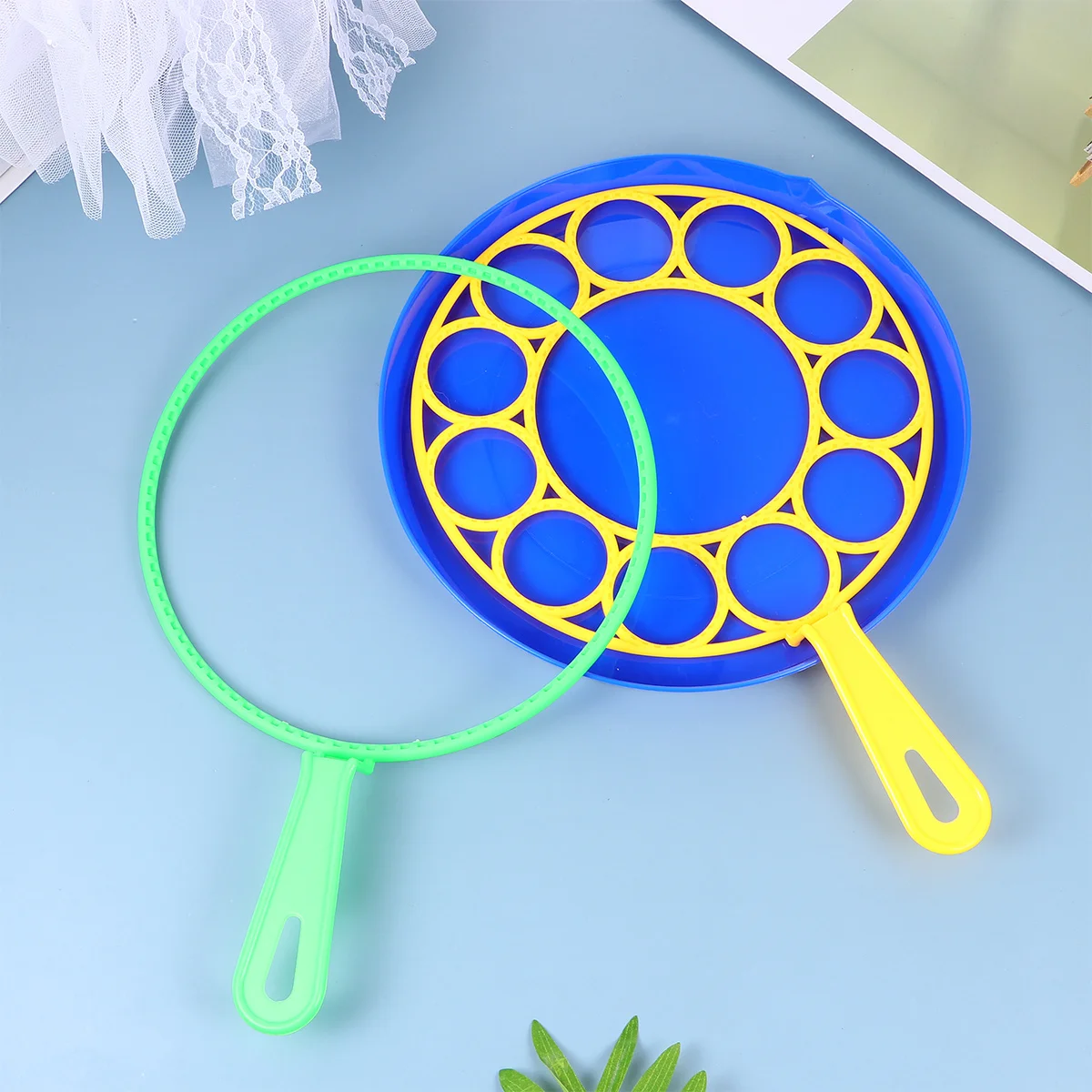 6-delig gereedschap Bubble Blower Maker Bubbling Stick Wand Bubbles Blowing Rings Maken Speelgoed Kind