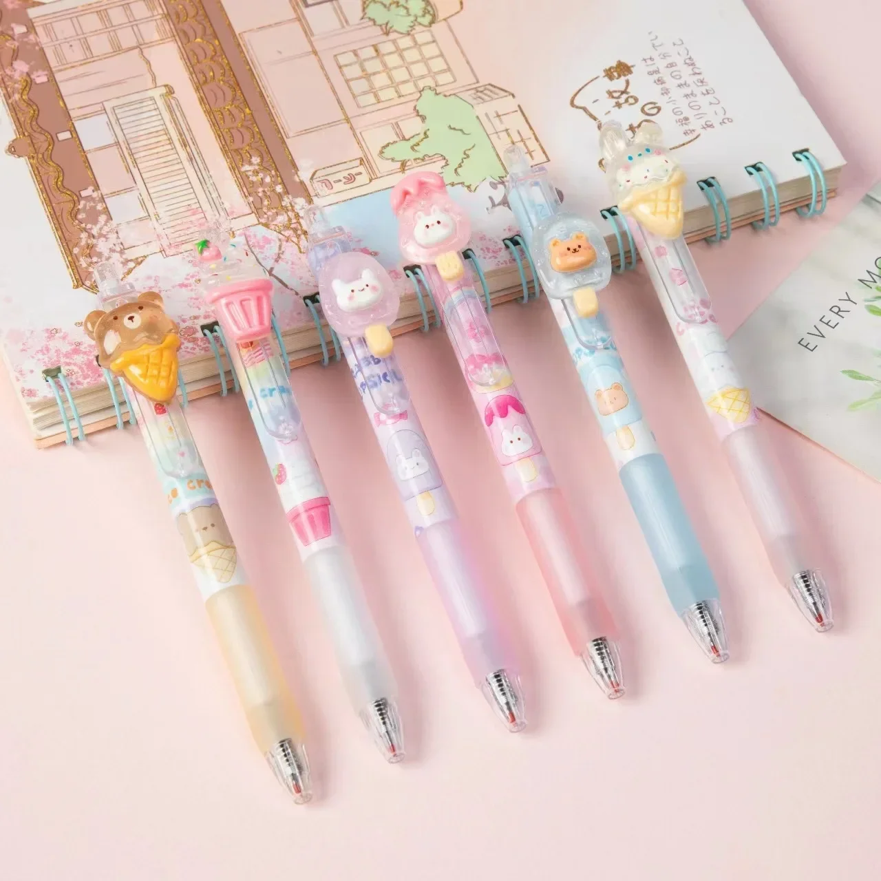 

3 pcs/lot Kawaii Sweet Ice Cream Animals Mechanical Gel Pens School Office Writing Supplies Cute Gift Prizes Cute Stationery