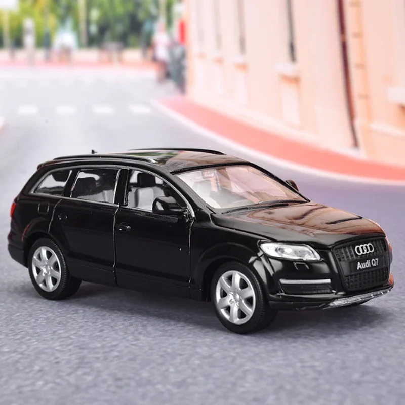 1/32 아우디 Q7 SUV 합금 자동차 모델, 다이캐스트 금속 장난감 차량 자동차 모델, 높은 시뮬레이션 컬렉션, 소리와 빛 어린이 선물