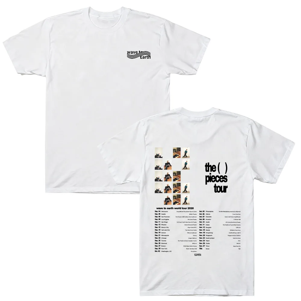 2026 The Pieces Tour Merch T Shirts Wave To Earth Fashion Tee Men Women Harajuku Kpop Oversized T-shirts Cotton Short Sleeve Top