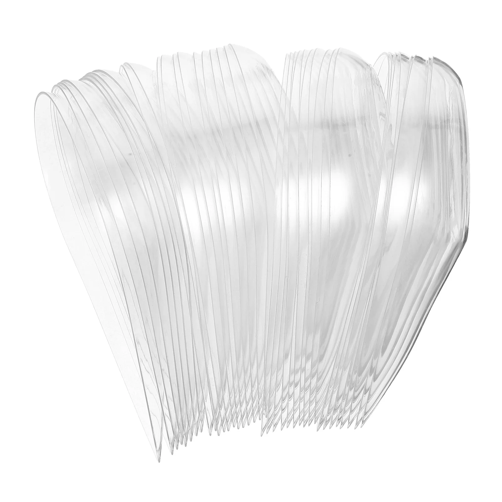 

100pcs Mini Dessert Cup Spoon Transparent Plastic Salad Plates Reusable Spoons Dinner Plates Serving Trays Portable Appetizers
