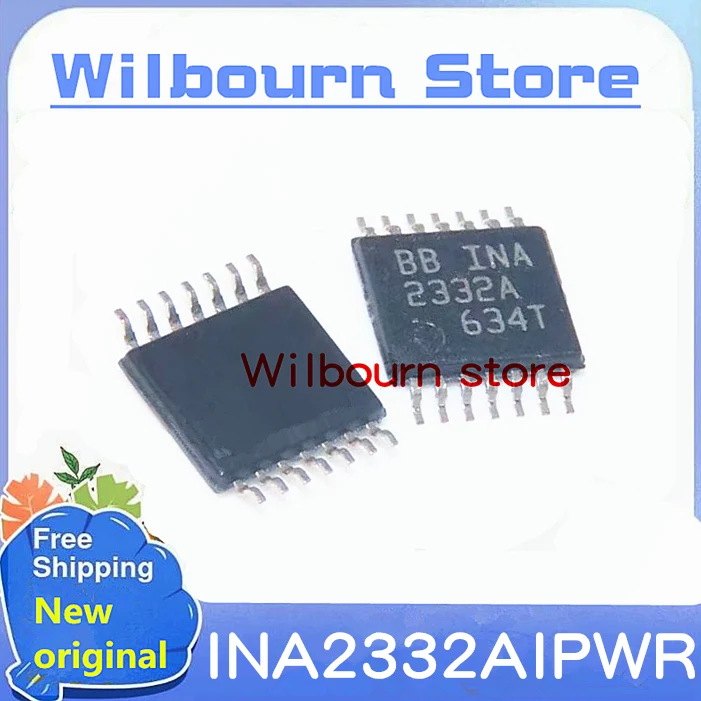 10PCS/LOT INA2332AIPWR INA2332A 2332A INA2332AIPW TSSOP14 New original