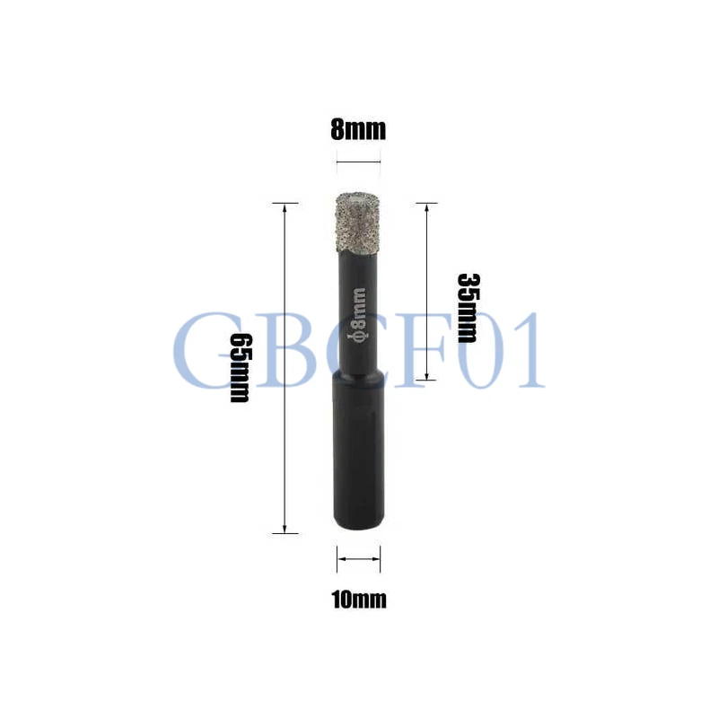 Brazed Diamond Core Drill Bits Hole Saw Cutter For Ceramic Tile Granite Marble Hole Opener Tools Dry Triangle Shank Drill Bits