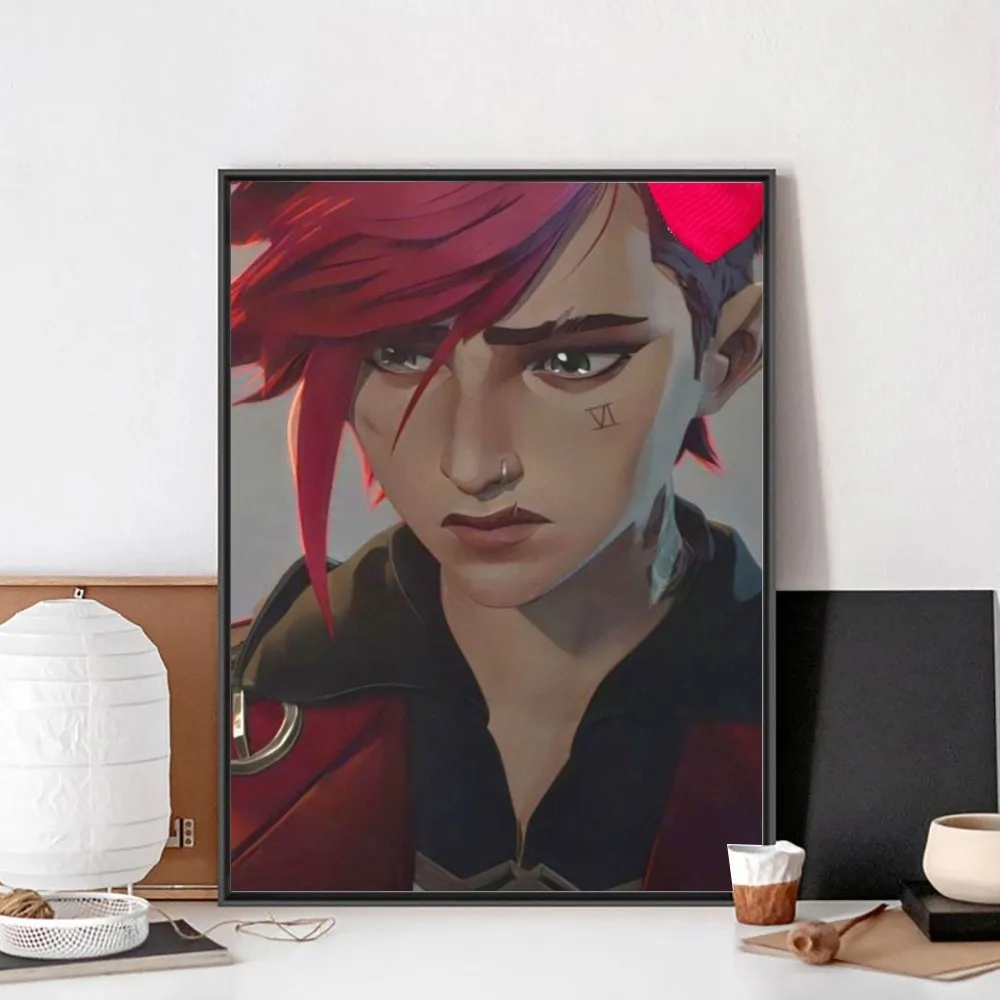 Arcane Series Animation League Of Legends Poster Kraft Club Bar Paper Vintage Poster Wall Art Painting Bedroom Study Stickers