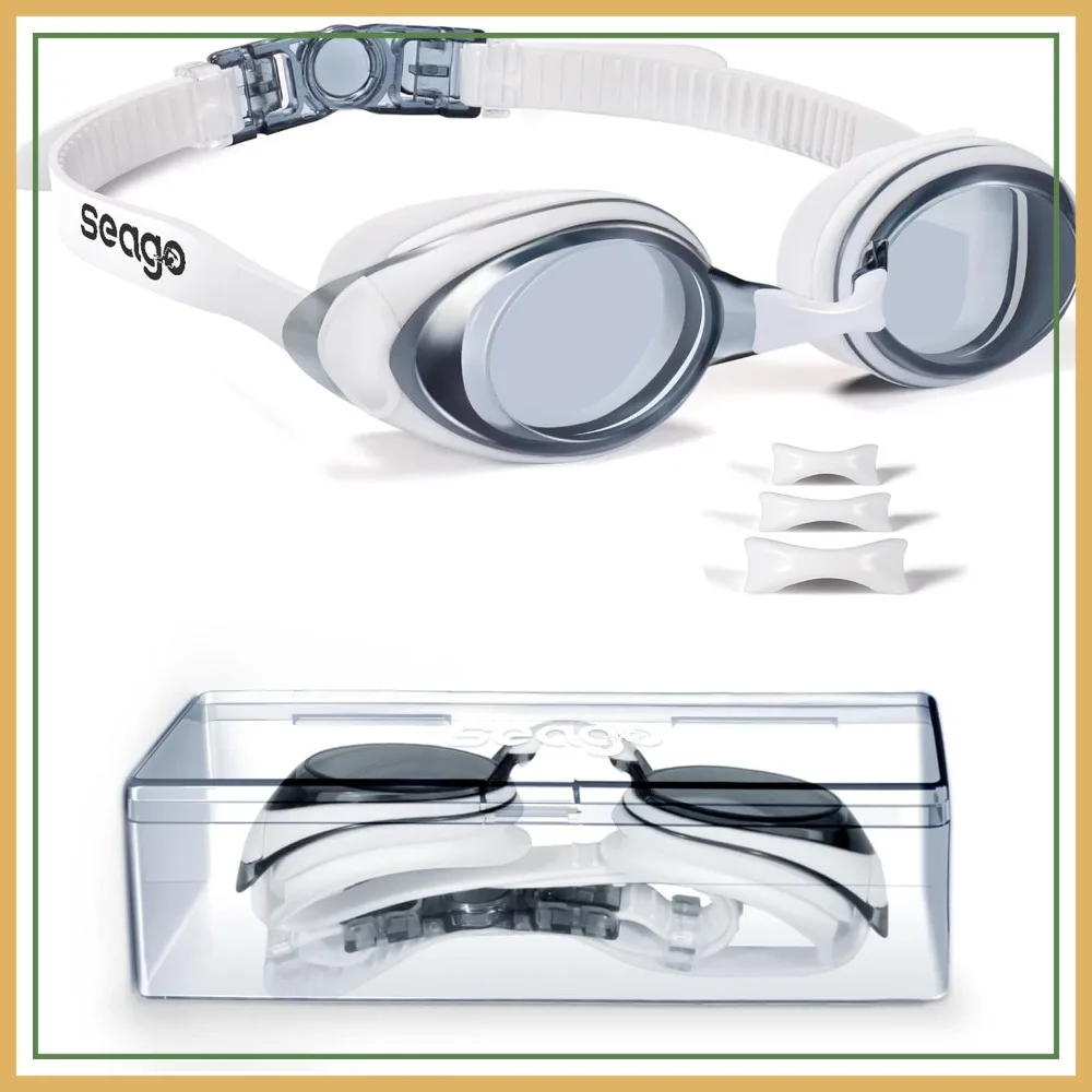 

Seago Swim Goggles Shortsighted Anti Fog UV Protection for Adults