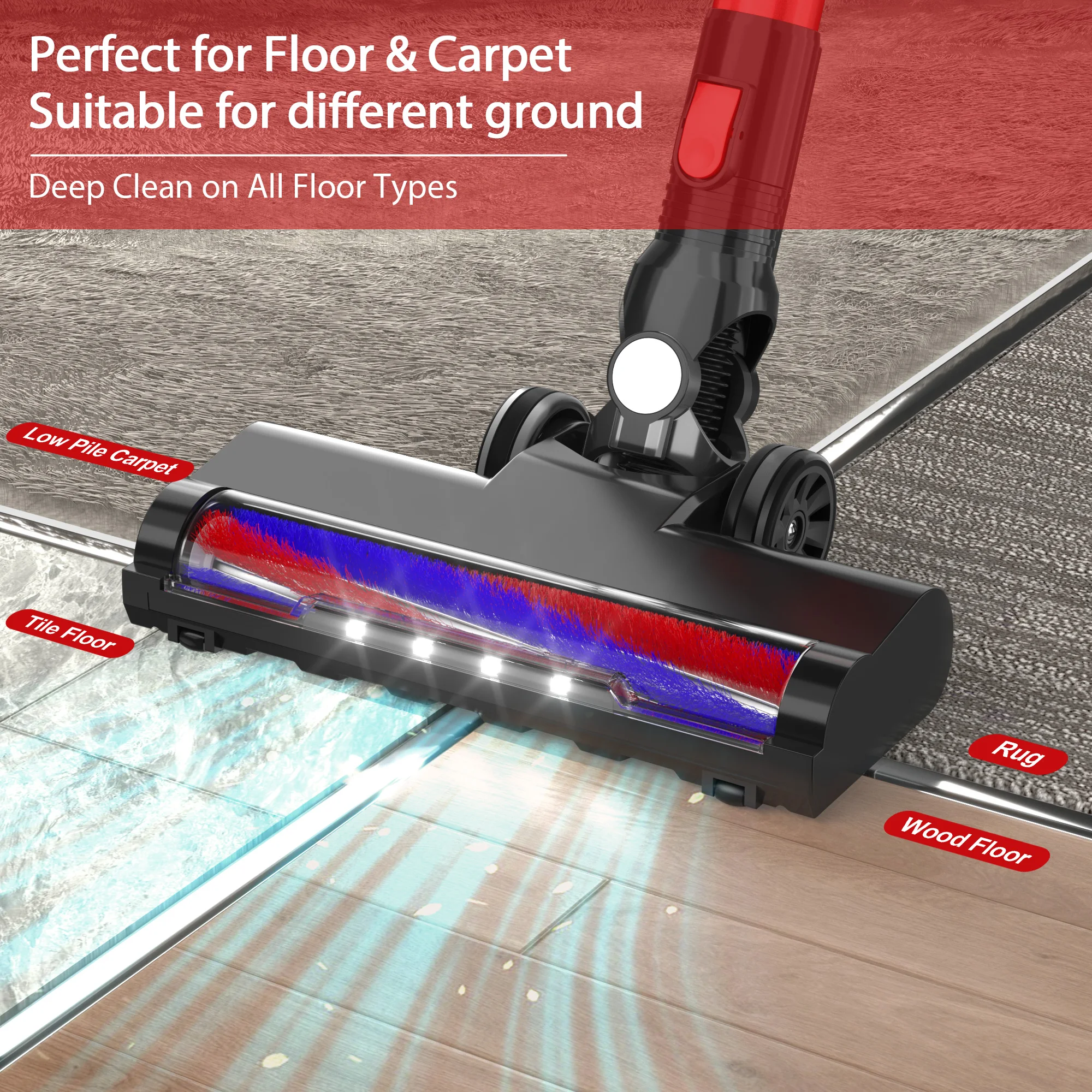 Home Floor Vacuum Cleaner Dry Vacuum Cleaner Rechargeable Household Wireless Vacuum Cleaner