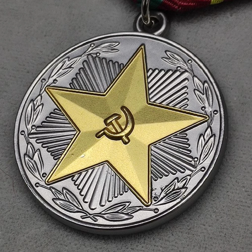 Complete Service of The Soviet Union Medal Impeccable Service Collection Gifts Ribbon Badges Decoration Crafts view 4