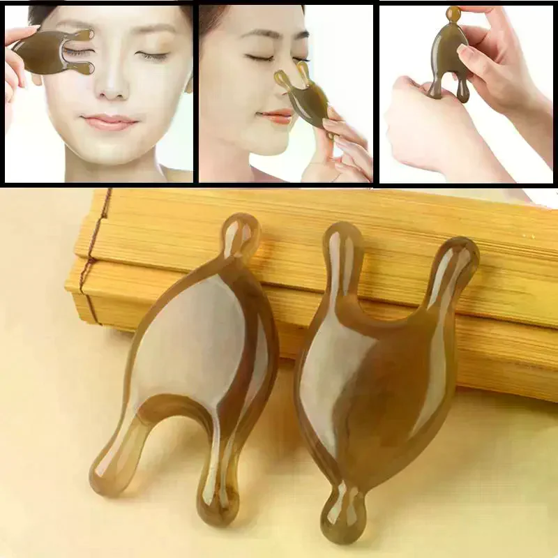 Resin Gua Sha Massage Comb Facial Eye Lifting Scraping Meridian Dredging Nose Relief Tool
