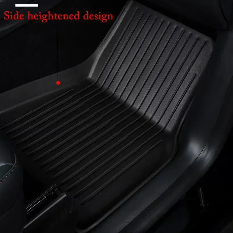 Car Floor Mats for Tesla Model Y Model 3 2021 2022 2023 2024 TPE Waterproof Non-Slip Floor Liners Right Rudder Floor Pad RHD