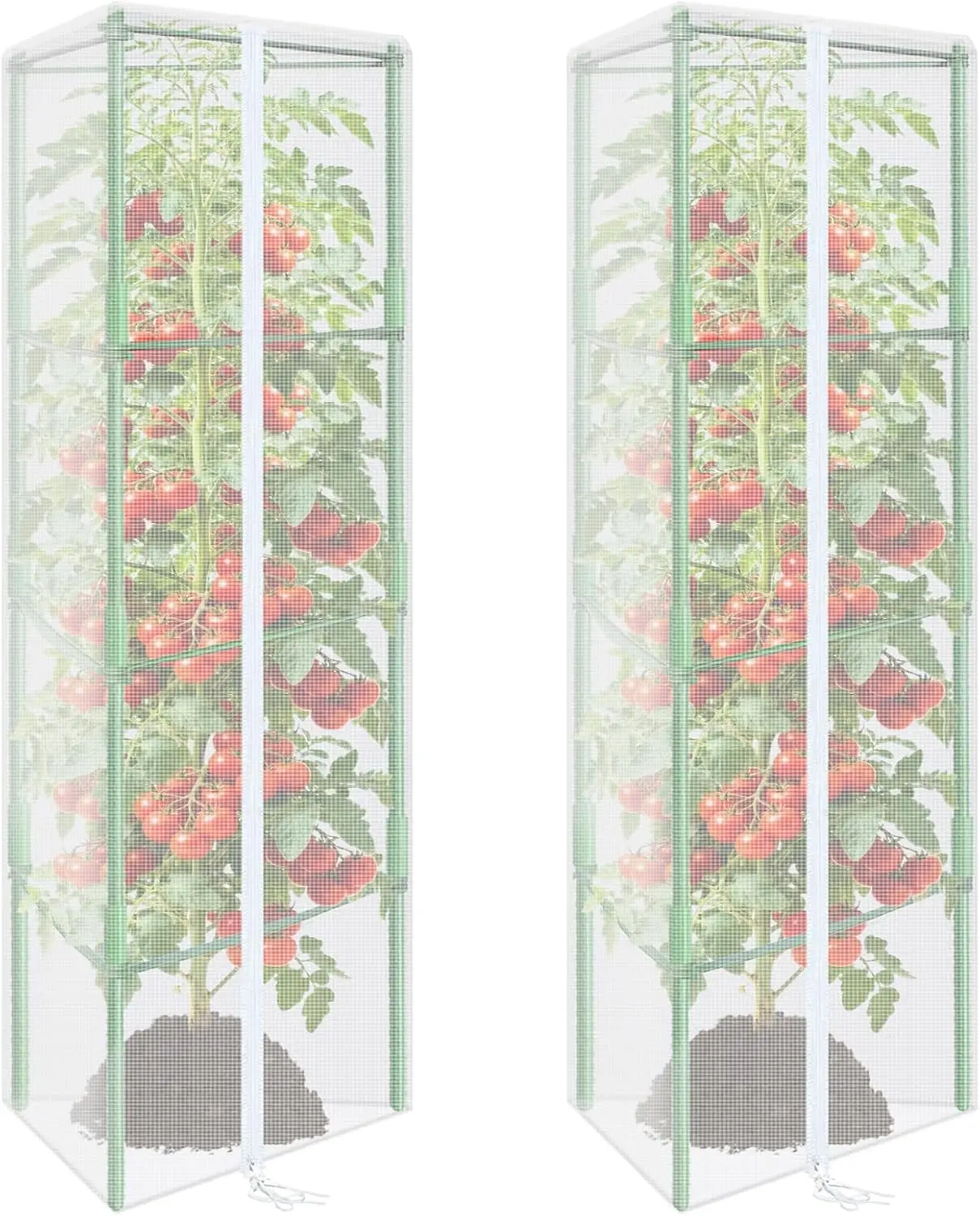 

Сетка для защиты растений от птиц и вредителей, 61 x 16.1 дюймов, для треугольных каркасов для томатов, 2 шт., для овощей