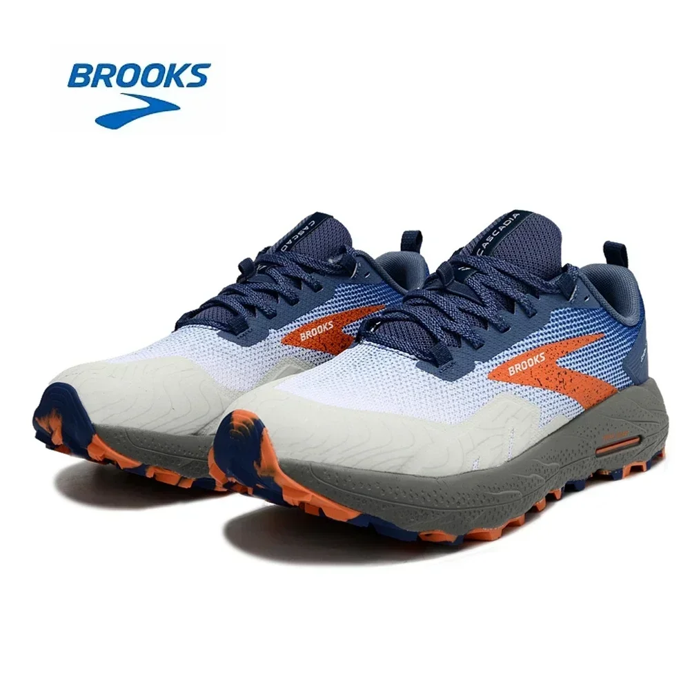 BROOKS Cascadia 17 Dark blue gray Running Shoes Women Men Long-Distance Road Sport Training Casual Sneakers