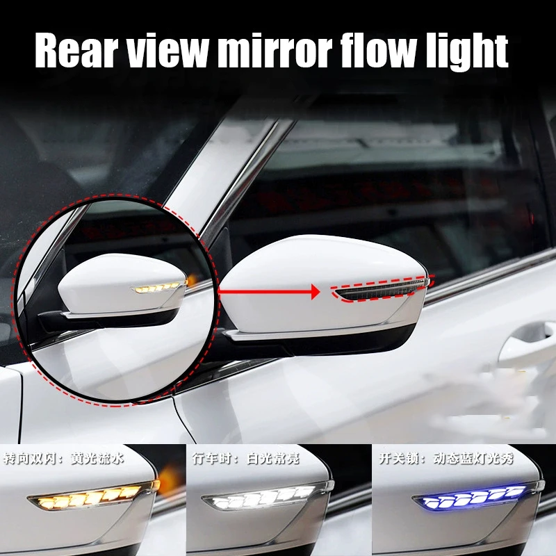 لجيلي Coolray SX11 2020 2021 2022 2023 2024 2025 سيارة مرآة الرؤية الخلفية تدفق ضوء مصباح ليد أجزاء التعديل الخارجي