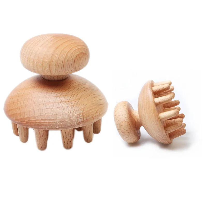 New Head Wood Massage Acupoint Wooden Claw Massager Scalp with Meridians Whole Wood Handle Health Care Household Massager