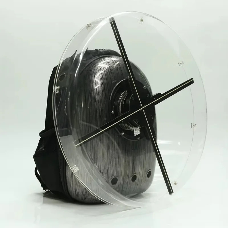 New product Backpack 3d holographic display advertising hologram led fan with WIFI