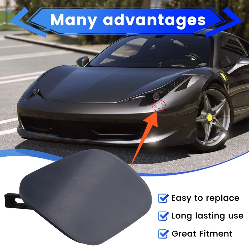 Car Front Bumper Headlight Washer Cover Caps For Ferrari 458 Spider Italia Headlamp Spray Nozzle