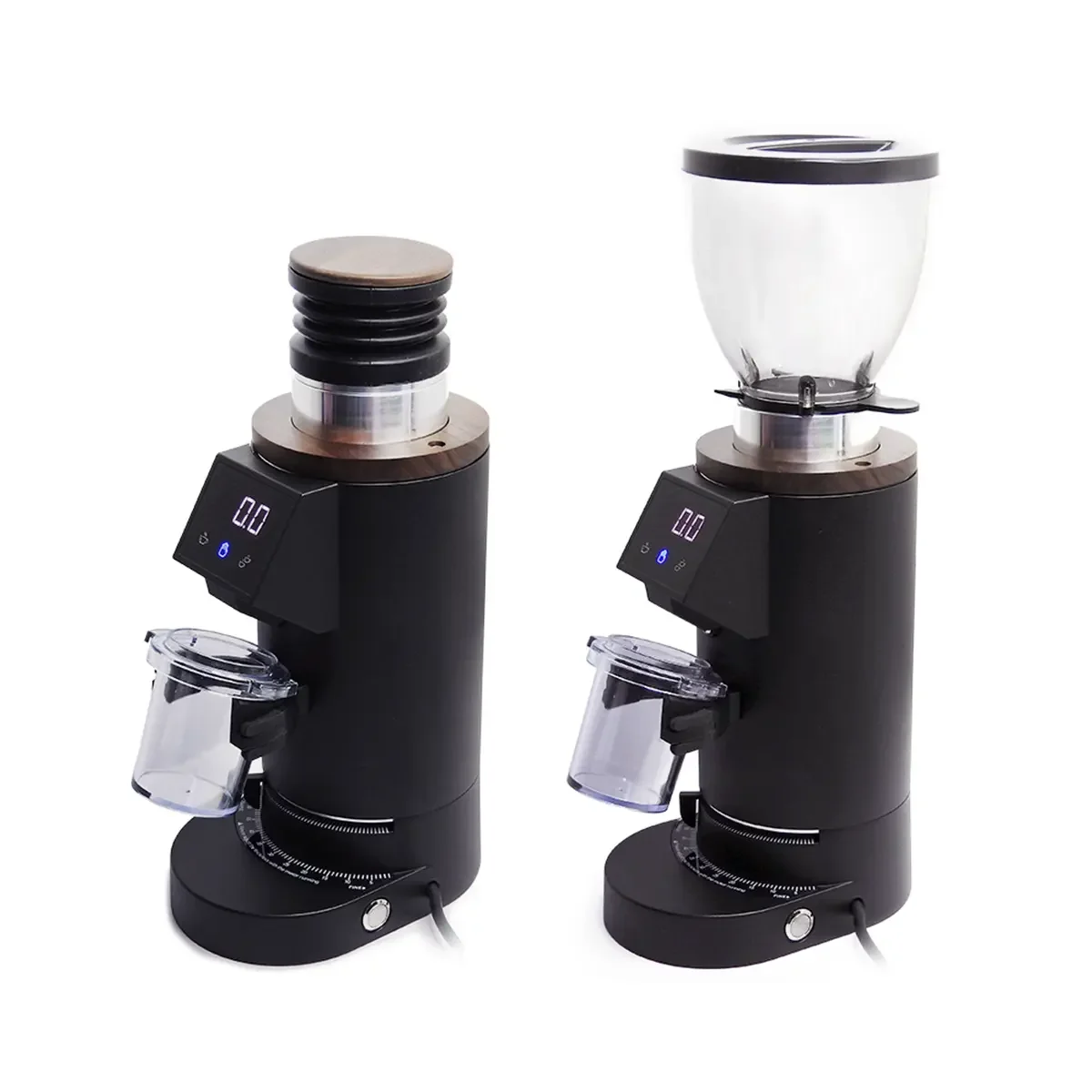 

Dual Bean Coffee Grinder Plasma Coffee Machine Home Commercial LCD Time Controlled Aluminum Housing