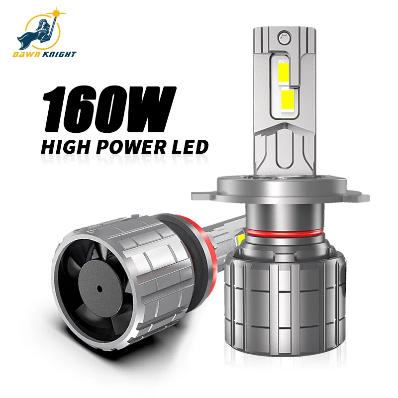 DAWNKNIGHT F8 160W H4 H7 Led Headlight Bulb Canbus Turbo Led Lamp for Car H8 H11 9005 Hb3 Hb4 6000K Auto Led Headlight Kit 2PCS