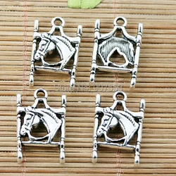 5pcs 25*16mm Tibetan Silver Tone Horse Head Charms EF1869 Charms for Jewelry Making