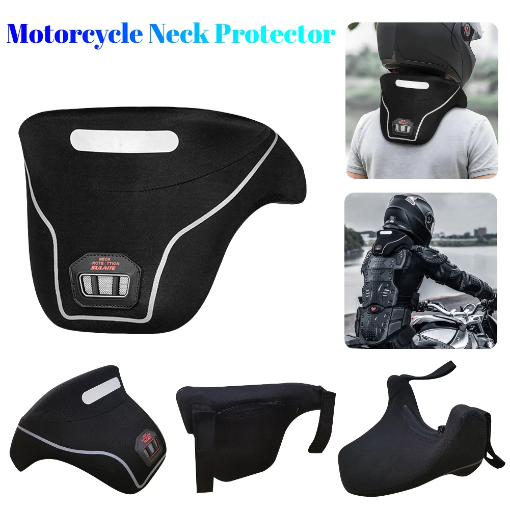 Motorcycle Neck Protection Anti-Shock Protective Motorcycle Neck Brace Motocross Helmet Guard Racing Cervical Spine Protector
