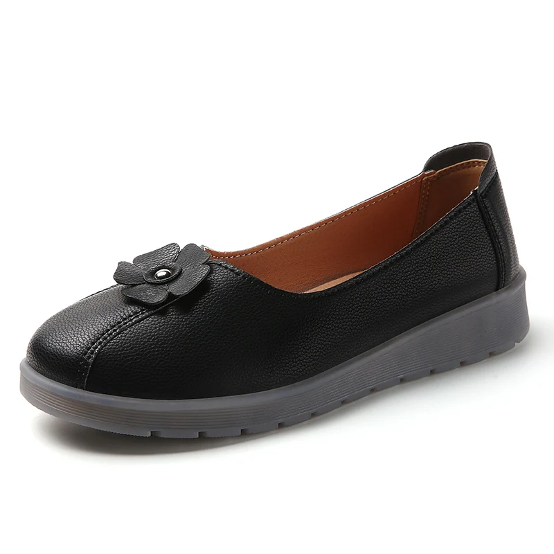 أحذية نسائية رياضية وكاجوال، أحذية بدون كعب، جلد طبيعي 100% مسطح، موضة جديدة، متعددة الاستخدامات، كاجوال ومريحة للأمهات #2