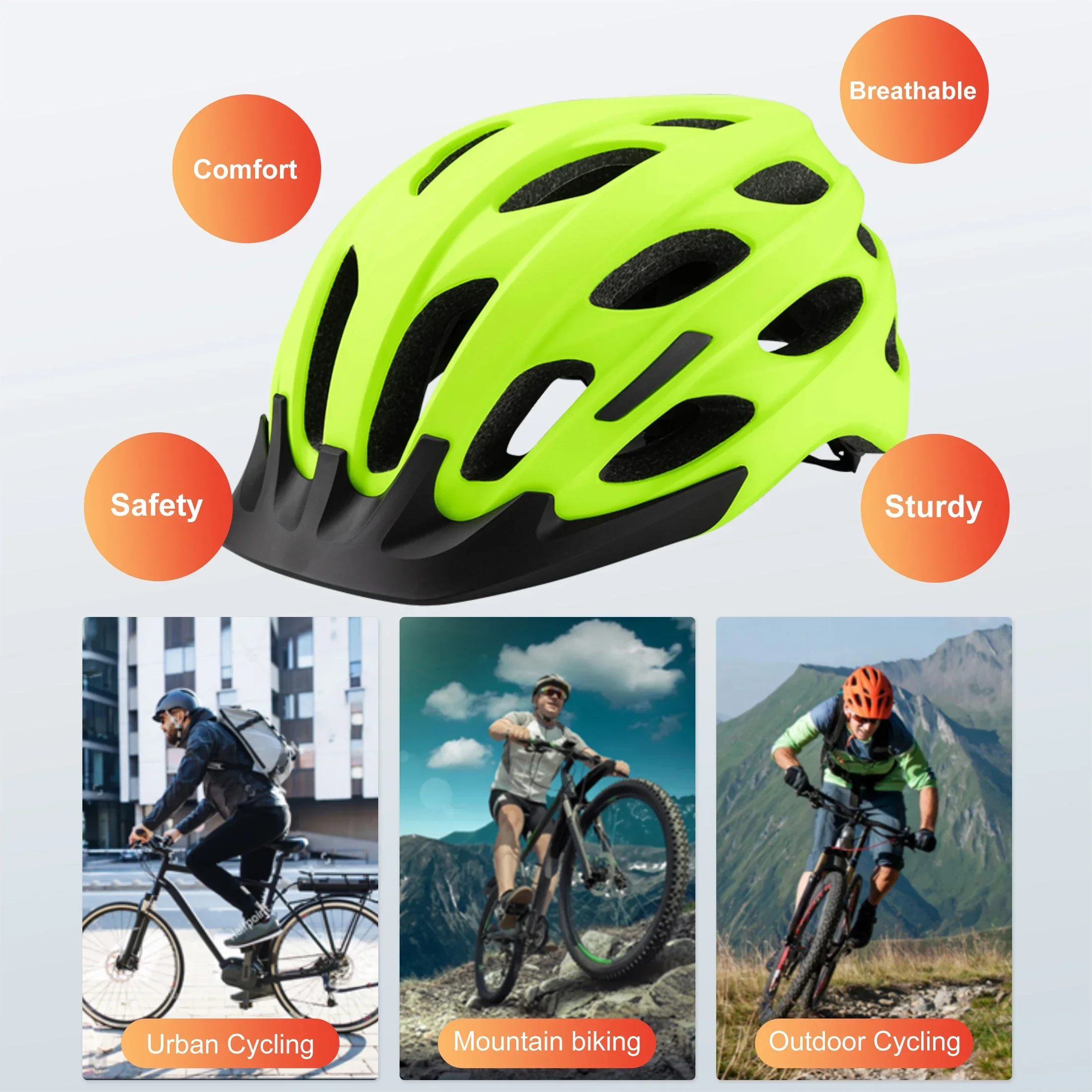 Seeker Helmet Bicycle Adult Road Cycling Helmet Road Cycling Helmet Men's and Women's Sports Protective Light Cycling Cap