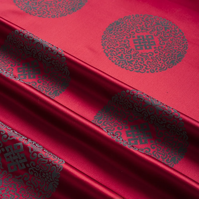 

00% Pure Silk Fabric Mongolian Robe Tibetan Robe Qipao Embroidery 75cm Width Lotus Bud Silk Fabric for Clothing Pac...